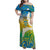 Personalised Tuvalu 1978 Independence Day Family Matching Off Shoulder Maxi Dress and Hawaiian Shirt Polynesian Plumeria Style