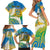 Personalised Tuvalu 1978 Independence Day Family Matching Short Sleeve Bodycon Dress and Hawaiian Shirt Polynesian Plumeria Style