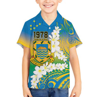 Personalised Tuvalu 1978 Independence Day Hawaiian Shirt Polynesian Plumeria Style
