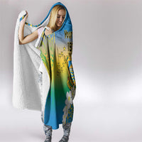 Personalised Tuvalu 1978 Independence Day Hooded Blanket Polynesian Plumeria Style LT9 - Polynesian Pride