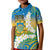 Personalised Tuvalu 1978 Independence Day Kid Polo Shirt Polynesian Plumeria Style