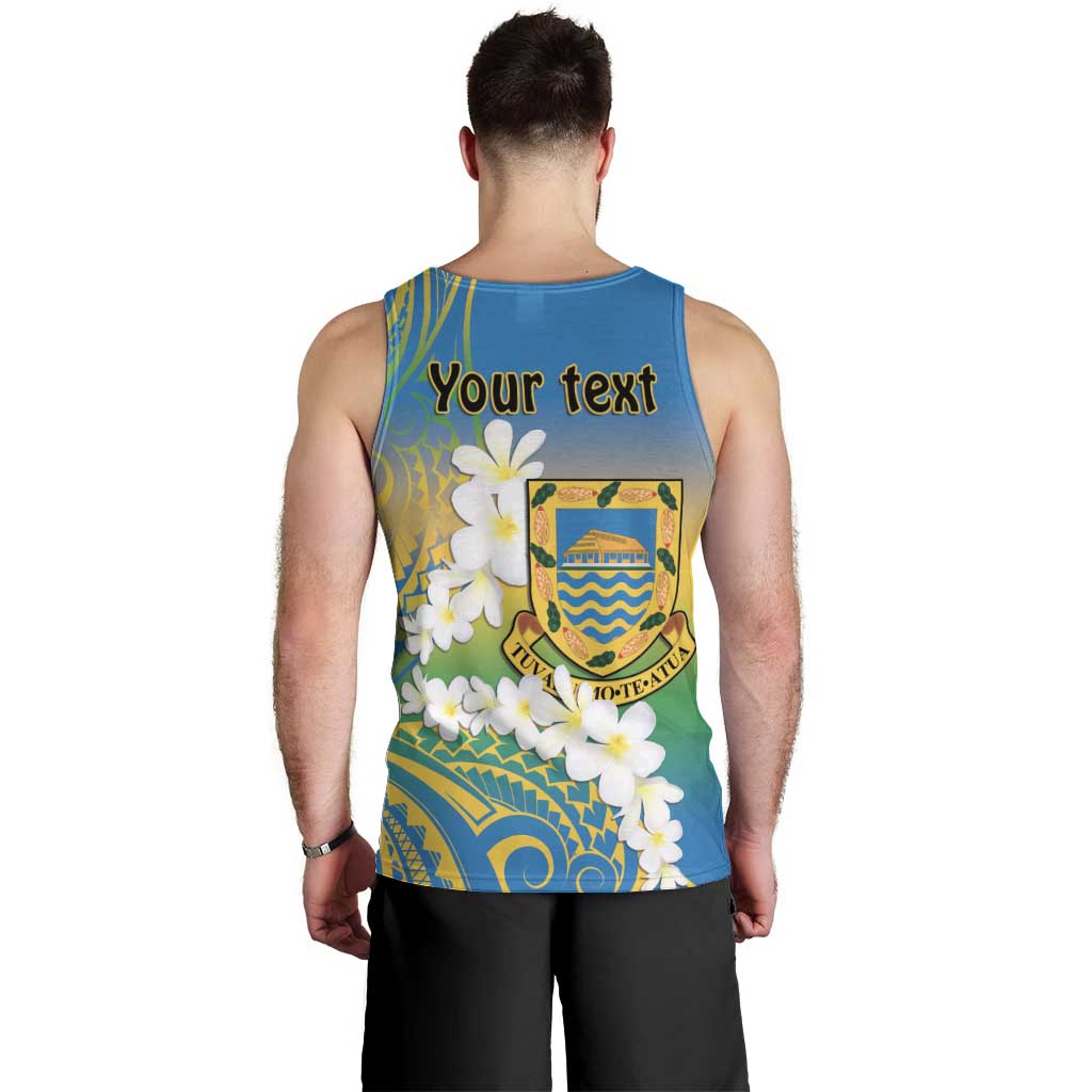 Personalised Tuvalu 1978 Independence Day Men Tank Top Polynesian Plumeria Style LT9 - Polynesian Pride