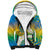 Personalised Tuvalu 1978 Independence Day Sherpa Hoodie Polynesian Plumeria Style