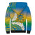 Personalised Tuvalu 1978 Independence Day Sherpa Hoodie Polynesian Plumeria Style