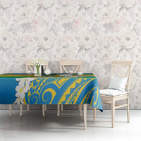 Personalised Tuvalu 1978 Independence Day Tablecloth Polynesian Plumeria Style LT9 - Polynesian Pride