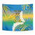 Personalised Tuvalu 1978 Independence Day Tapestry Polynesian Plumeria Style