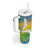 Personalised Tuvalu 1978 Independence Day Tumbler With Handle Polynesian Plumeria Style