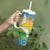 Personalised Tuvalu 1978 Independence Day Tumbler With Handle Polynesian Plumeria Style