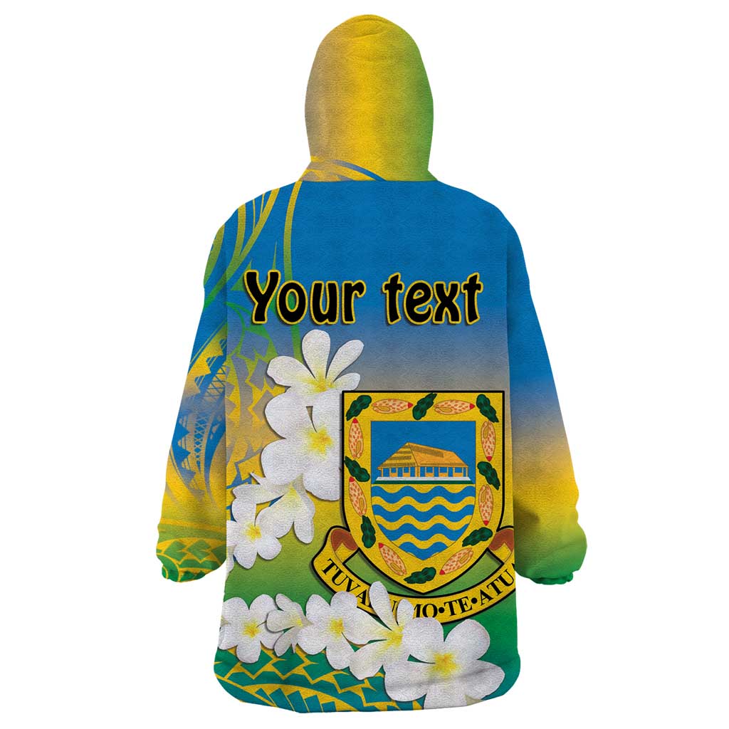 Personalised Tuvalu 1978 Independence Day Wearable Blanket Hoodie Polynesian Plumeria Style LT9 - Polynesian Pride