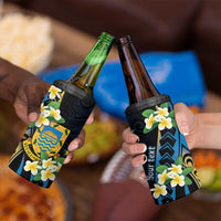 Personalised Tuvalu Beautiful Plumeria Flower 4 in 1 Can Cooler Tumbler