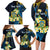 Personalised Tuvalu Beautiful Plumeria Flower Family Matching Long Sleeve Bodycon Dress and Hawaiian Shirt