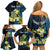 Personalised Tuvalu Beautiful Plumeria Flower Family Matching Off Shoulder Short Dress and Hawaiian Shirt