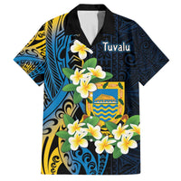 Personalised Tuvalu Beautiful Plumeria Flower Family Matching Puletasi and Hawaiian Shirt