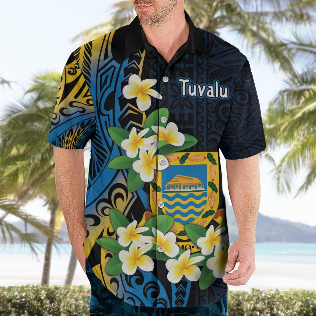 Personalised Tuvalu Beautiful Plumeria Flower Hawaiian Shirt LT9 - Polynesian Pride