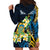 Personalised Tuvalu Beautiful Plumeria Flower Hoodie Dress