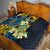 Personalised Tuvalu Beautiful Plumeria Flower Quilt