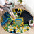 Personalised Tuvalu Beautiful Plumeria Flower Round Carpet