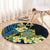 Personalised Tuvalu Beautiful Plumeria Flower Round Carpet