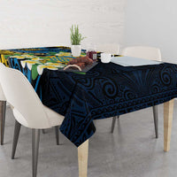 Personalised Tuvalu Beautiful Plumeria Flower Tablecloth LT9 - Polynesian Pride