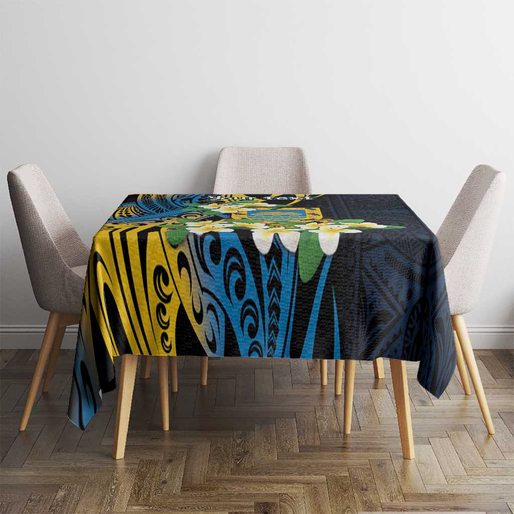 Personalised Tuvalu Beautiful Plumeria Flower Tablecloth LT9 - Polynesian Pride