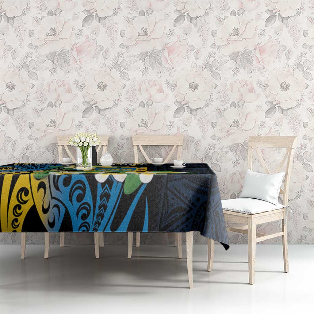Personalised Tuvalu Beautiful Plumeria Flower Tablecloth LT9 - Polynesian Pride