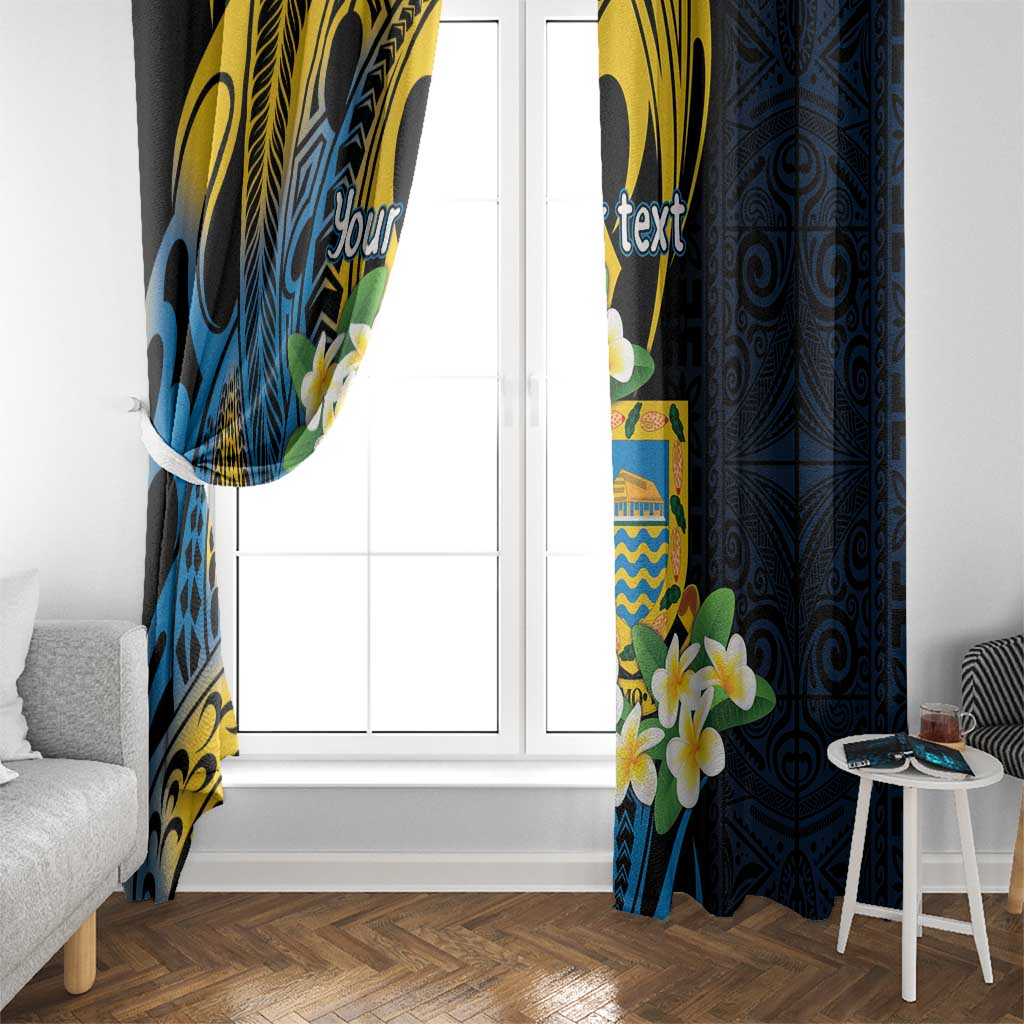 Personalised Tuvalu Beautiful Plumeria Flower Window Curtain LT9 - Polynesian Pride