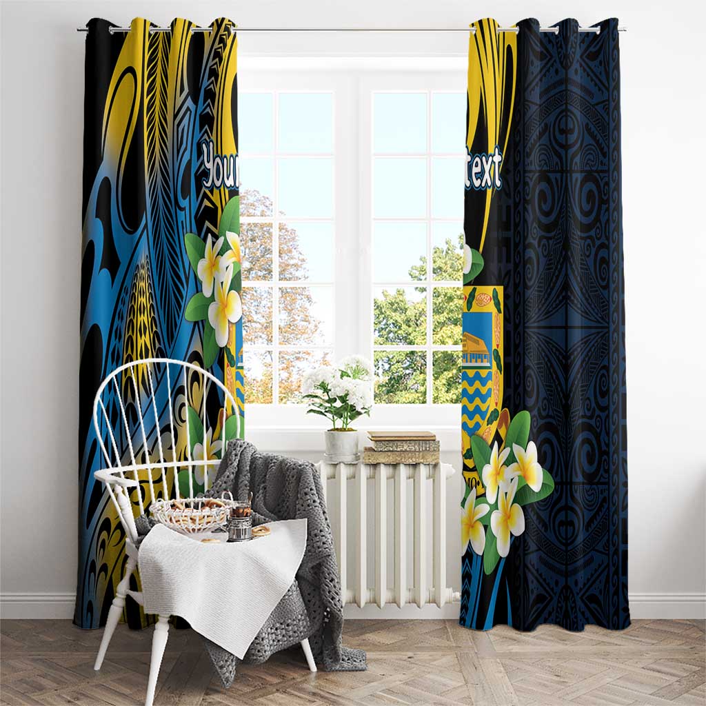 Personalised Tuvalu Beautiful Plumeria Flower Window Curtain LT9 - Polynesian Pride