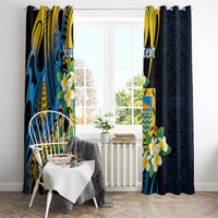 Personalised Tuvalu Beautiful Plumeria Flower Window Curtain LT9 - Polynesian Pride