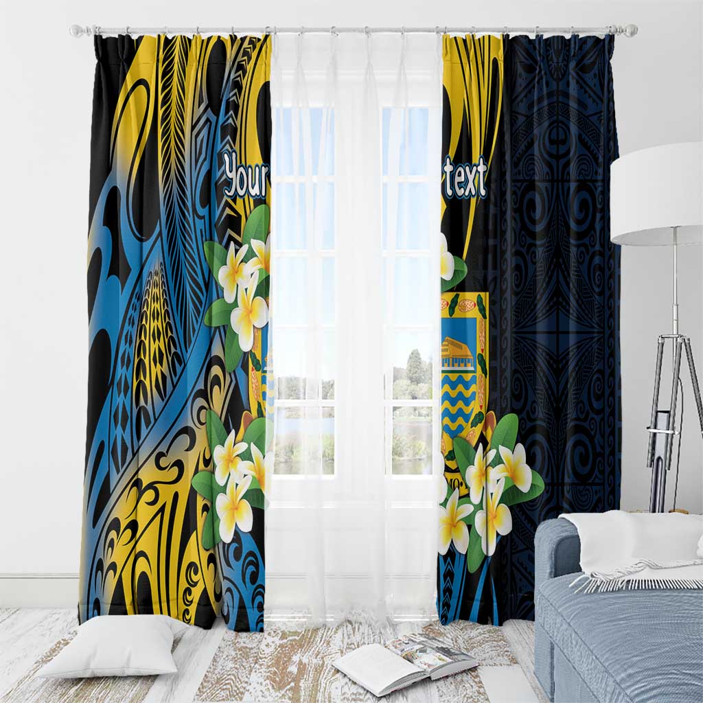 Personalised Tuvalu Beautiful Plumeria Flower Window Curtain LT9 - Polynesian Pride