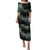 New Zealand Family Matching Puletasi Dress and Hawaiian Shirt Aotearoa Silver Fern Mixed Papua Shell Green Vibe LT9 Mom's Dress Green - Polynesian Pride