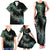 New Zealand Family Matching Tank Maxi Dress and Hawaiian Shirt Aotearoa Silver Fern Mixed Papua Shell Green Vibe LT9 - Polynesian Pride