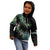 New Zealand Kid Hoodie Aotearoa Silver Fern Mixed Papua Shell Green Vibe LT9 - Polynesian Pride