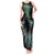 New Zealand Tank Maxi Dress Aotearoa Silver Fern Mixed Papua Shell Green Vibe LT9 Women Green - Polynesian Pride