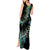 New Zealand Tank Maxi Dress Aotearoa Silver Fern Mixed Papua Shell Green Vibe LT9 - Polynesian Pride