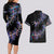 New Zealand Couples Matching Long Sleeve Bodycon Dress and Hawaiian Shirt Aotearoa Silver Fern Mixed Papua Shell Purple Vibe LT9 - Polynesian Pride