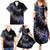 New Zealand Family Matching Summer Maxi Dress and Hawaiian Shirt Aotearoa Silver Fern Mixed Papua Shell Purple Vibe LT9 - Polynesian Pride