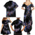 New Zealand Family Matching Summer Maxi Dress and Hawaiian Shirt Aotearoa Silver Fern Mixed Papua Shell Purple Vibe LT9 - Polynesian Pride