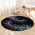 New Zealand Round Carpet Aotearoa Silver Fern Mixed Papua Shell Purple Vibe LT9 - Polynesian Pride