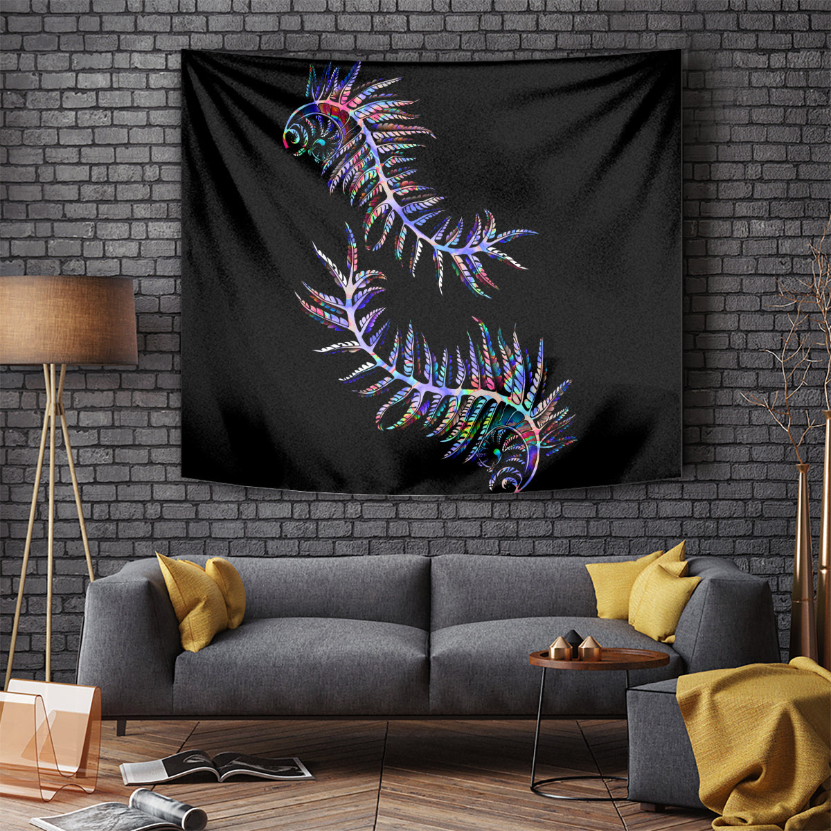 New Zealand Tapestry Aotearoa Silver Fern Mixed Papua Shell Purple Vibe LT9 Purple - Polynesian Pride