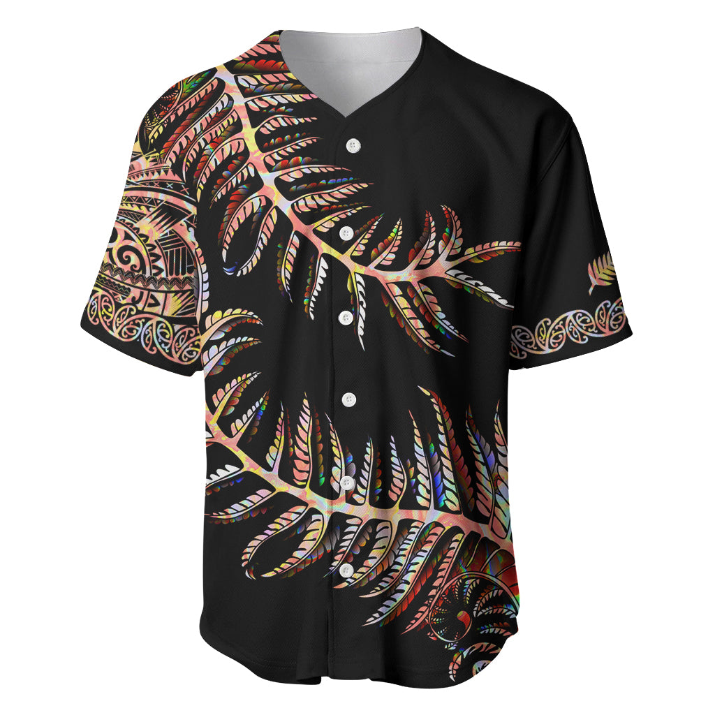 New Zealand Baseball Jersey Aotearoa Silver Fern Mixed Papua Shell Red Vibe LT9 Red - Polynesian Pride