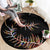 New Zealand Round Carpet Aotearoa Silver Fern Mixed Papua Shell Red Vibe LT9 - Polynesian Pride