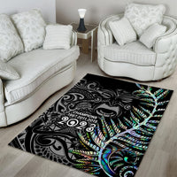 New Zealand Rugby Area Rug NZ Black Fern Champions History With Papua Shell LT9 - Polynesian Pride