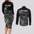 New Zealand Rugby Couples Matching Long Sleeve Bodycon Dress and Long Sleeve Button Shirt NZ Black Fern Champions History With Papua Shell LT9 - Polynesian Pride