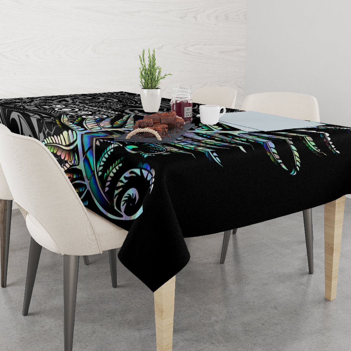 New Zealand Rugby Tablecloth NZ Black Fern Champions History With Papua Shell LT9 - Polynesian Pride