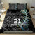 Custom New Zealand Rugby Bedding Set NZ Black Fern Champions History With Papua Shell LT9 - Polynesian Pride