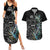 Custom New Zealand Rugby Couples Matching Summer Maxi Dress and Hawaiian Shirt NZ Black Fern Champions History With Papua Shell LT9 Black - Polynesian Pride