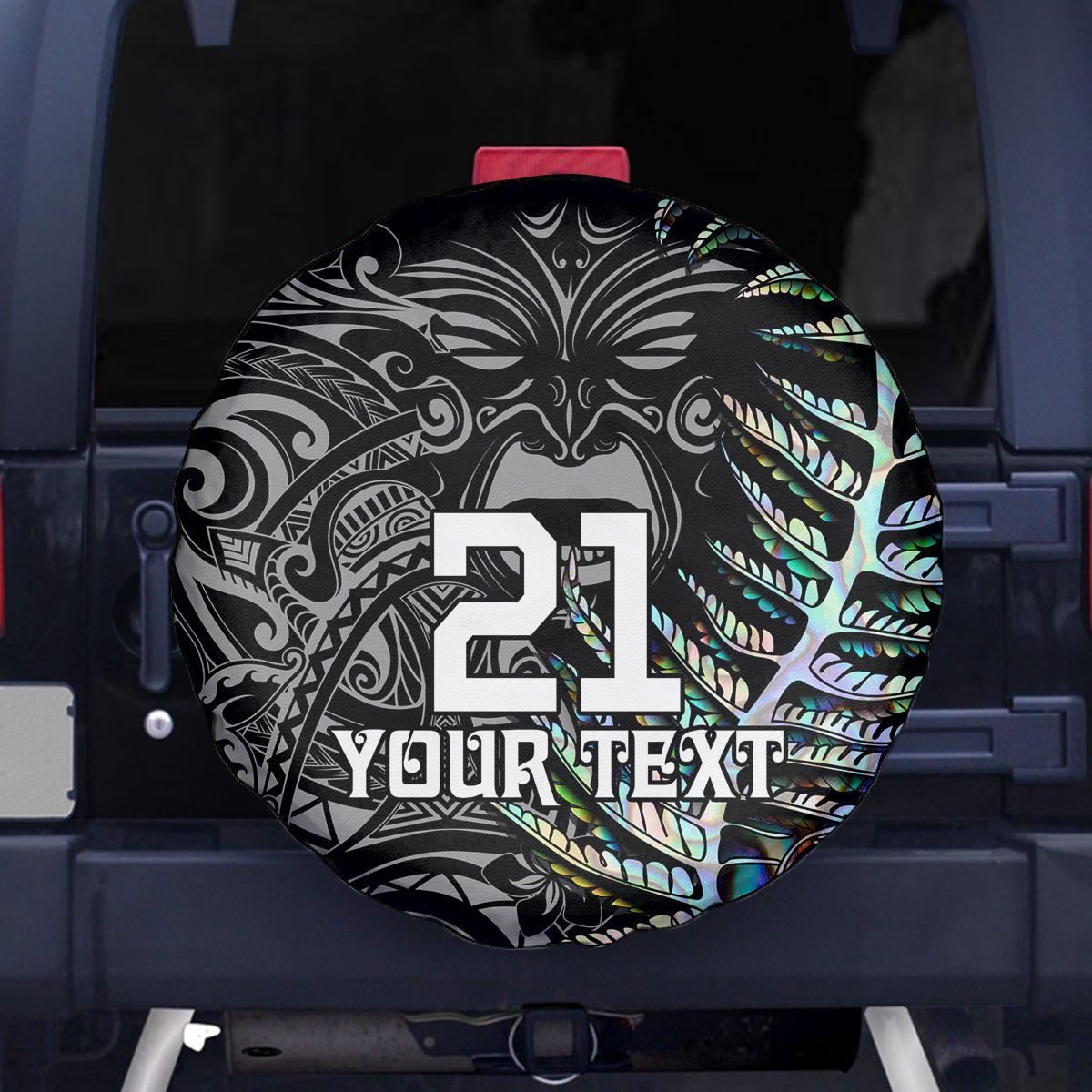 Custom New Zealand Rugby Spare Tire Cover NZ Black Fern Champions History With Papua Shell LT9 Black - Polynesian Pride