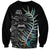 Custom New Zealand Rugby Sweatshirt NZ Black Fern Champions History With Papua Shell LT9 Unisex Black - Polynesian Pride