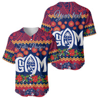 Personalised Guam Christmas Baseball Jersey Felis Pusgua Santa Beach Polynesian Pattern LT9 - Polynesian Pride