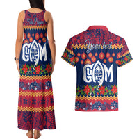 Personalised Guam Christmas Couples Matching Tank Maxi Dress and Hawaiian Shirt Felis Pusgua Santa Beach Polynesian Pattern LT9 - Polynesian Pride
